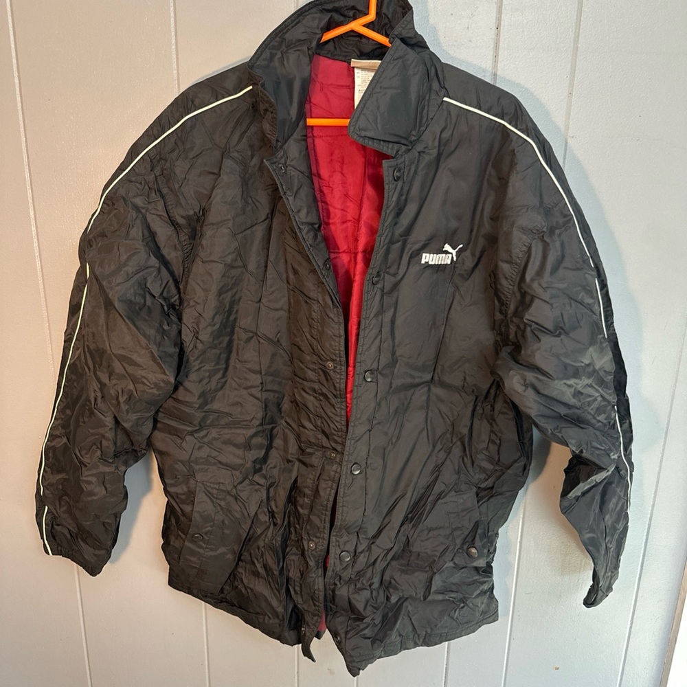 Puma Black Jacket with Red Lining